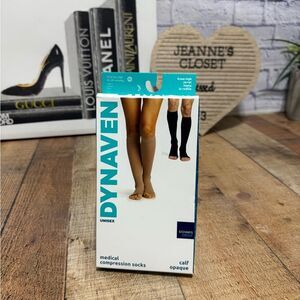 Sigvaris Dynaven Unisex Open Toe Knee Highs 20-30 mmHg Black  Nwt XL.